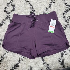 Gaiam Knit Traveler Shorts Plum Perfect Athleisure Yoga Activewear NWT